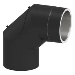 Ofenrohr - Doppelwandig - Winkel 90° Mit Tür Schwarz - Jeremias Iso-Line -Top Fram Geschaft 15 ISO019 1600x1600