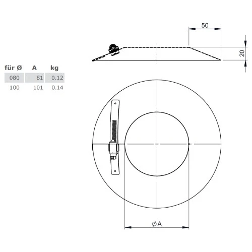 Pelletofenrohr - Wandrosette - Gussgrau - Jeremias Pellet-Line 4 Pelletofenrohr - Wandrosette - Gussgrau - Jeremias Pellet-Line – Bild 2