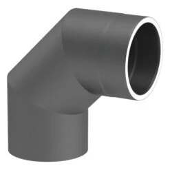 Ofenrohr - Doppelwandig - Winkel 90° Ohne Tür Gussgrau - Jeremias Iso-Line