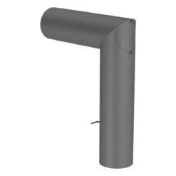 Ofenrohr - Doppelwandig - Winkelrohr Mit Tür Und Drosselklappe Gussgrau - Jeremias Iso-Line