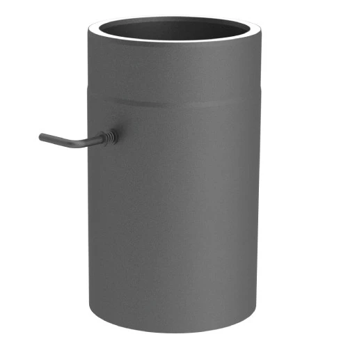 Ofenrohr - Doppelwandig - Längenelement 300 Mm Mit Drosselklappe Gussgrau - Jeremias Iso-Line 3 Ofenrohr - Doppelwandig - Längenelement 300 Mm Mit Drosselklappe Gussgrau - Jeremias Iso-Line