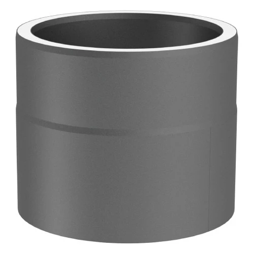 Ofenrohr - Doppelwandig - Längenelement 150 Mm Mit Kondensatring Gussgrau - Jeremias Iso-Line 3 Ofenrohr - Doppelwandig - Längenelement 150 Mm Mit Kondensatring Gussgrau - Jeremias Iso-Line