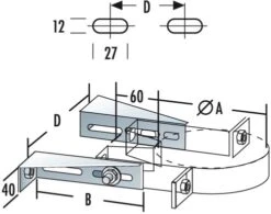 Verlängerung Für Wandbefestigung 60 Bis 110 Mm - Doppelwandig - Raab DW-Systeme