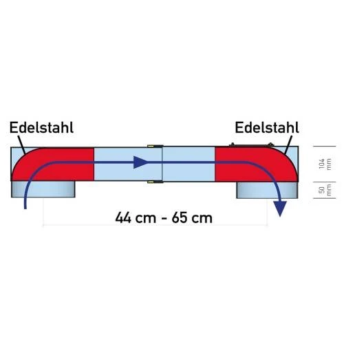 Doppelbogen - Ausziehbar Inkl. Revisionsöffnung Und Dichtschelle, Unbeschichtet - CB-tec 5 Doppelbogen - Ausziehbar Inkl. Revisionsöffnung Und Dichtschelle, Unbeschichtet - CB-tec – Bild 3