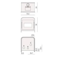 Pelletofen Cadel Frame 9 | 9,3 KW -Top Fram Geschaft Cadel Frame 9 Tech 1600x1600
