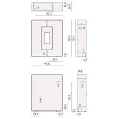 Pelletofen Cadel Tile Plus 10 | 10 KW -Top Fram Geschaft Cadel Tile Plus 10 Tech 1600x1600