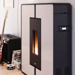 Pelletofen Cadel Tile Plus 10 | 10 KW -Top Fram Geschaft Cadel Tile Plus 10 Weiss Ambient 2 1600x1600