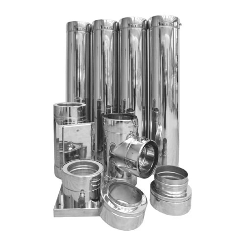 Edelstahlschornstein Bausatz Doppelwandig Ø 130 Mm - STN DW-NEO 3 Edelstahlschornstein Bausatz Doppelwandig Ø 130 Mm - STN DW-NEO