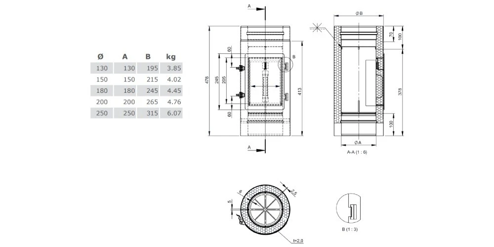 Reinigungselement Design Plus Mit Kugelfang Und Rußtopf - Doppelwandig - Jeremias DW-Vision 4 Reinigungselement Design Plus Mit Kugelfang Und Rußtopf - Doppelwandig - Jeremias DW-Vision – Bild 2