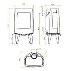 Kaminofen Dovre Sense 303 | 9 KW -Top Fram Geschaft Dovre Sense 303 Technisches 1600x1600