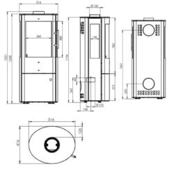 Kaminofen Königshütte Draco 5 KW -Top Fram Geschaft Draco Stahltur Tehn 1600x1600