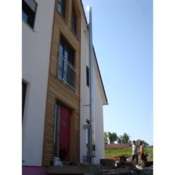 Edelstahlschornstein Bausatz Ø 180 Mm - Doppelwandig - Jeremias DW-Silver -Top Fram Geschaft Edelstahlkamin Wandmontage Aussen 1600x1600 2