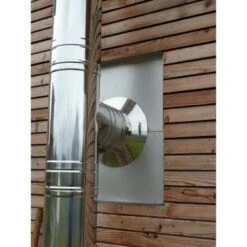 Edelstahlschornstein Bausatz Ø 300 Mm - Doppelwandig - Jeremias DW-Silver -Top Fram Geschaft Edelstahlschornstein DW Silver Wanddurchf hrung 1600x1600 1