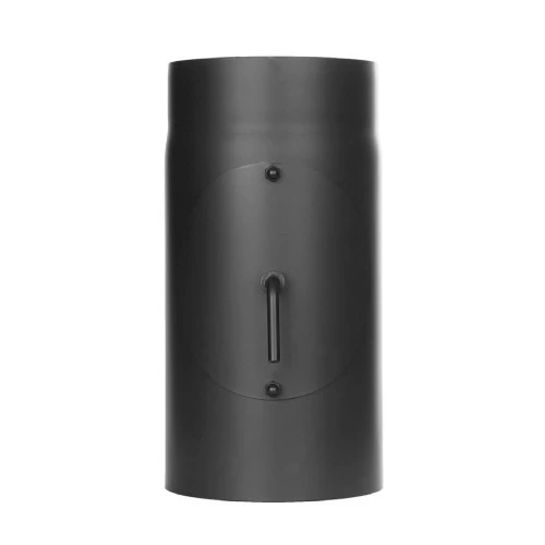 Ofenrohr - Längenelement 300 Mm Mit Drosselklappe Und Tür - Schwarz - Jeremias Ferro-Lux 3 Ofenrohr - Längenelement 300 Mm Mit Drosselklappe Und Tür - Schwarz - Jeremias Ferro-Lux