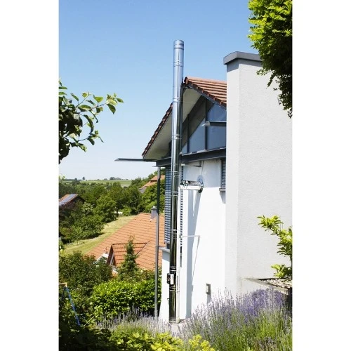 Edelstahlschornstein Doppelwandig Ø 80 Mm Bausatz - Jeremias DW-FU 4 Edelstahlschornstein Doppelwandig Ø 80 Mm Bausatz - Jeremias DW-FU – Bild 2