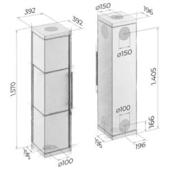 Kaminofen Drooff Livera 2 L 6 KW -Top Fram Geschaft Kaminofen Drooff Livera 2 L zeichnung 1600x1600