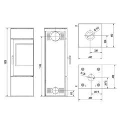 Kaminofen Fram Luisa 6 KW -Top Fram Geschaft Kaminofen Fram Luisa 6 kW tehn2 1600x1600