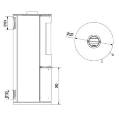 Kaminofen Fram Marie 6 KW Speicherofen -Top Fram Geschaft Kaminofen Fram Marie 6 kW techn2 1600x1600