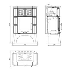 Kaminofen Haas Und Sohn TREVISO II 8 KW -Top Fram Geschaft Kaminofen Haas und Sohn TREVISO II tech 1600x1600