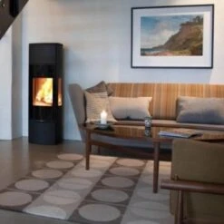 Kaminofen Jydepejsen Bella High Seitenglas 4,6 KW -Top Fram Geschaft Kaminofen Jydepejsen Bella High Seitenglas amb 1600x1600