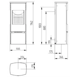 Kaminofen Jydepejsen Bella 4,6 KW -Top Fram Geschaft Kaminofen Jydepejsen Bella teh 1600x1600
