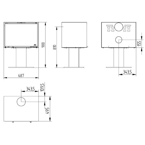 Kaminofen Jydepejsen Zeta Base 7,4 KW 4 Kaminofen Jydepejsen Zeta Base 7,4 KW – Bild 2