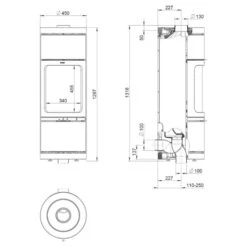 Kaminofen Leda Novia W 8 KW Wasserführend -Top Fram Geschaft Kaminofen Leda Novia W skitzza 1600x1600