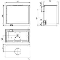 Kaminofen Oranier Ziva 6,5 KW -Top Fram Geschaft Kaminofen Oranier Ziva Masszeichnungen 1600x1600
