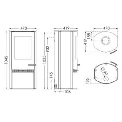 Kaminofen TermaTech TT20 5 KW -Top Fram Geschaft Kaminofen TermaTech TT20 teh 1600x1600