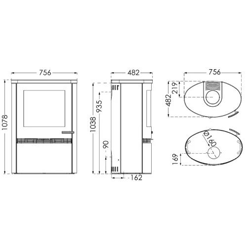Kaminofen TermaTech TT22HS Black 7,5 KW 4 Kaminofen TermaTech TT22HS Black 7,5 KW – Bild 2