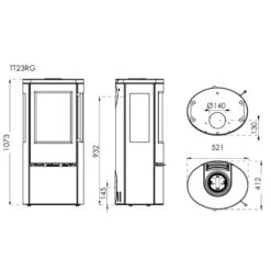 Kaminofen TermaTech TT23RG 5,6 KW -Top Fram Geschaft Kaminofen TermaTech TT23RG teh 1600x1600