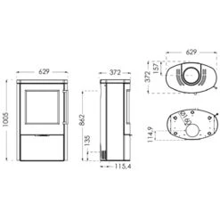 Kaminofen TermaTech TT80RLS 5,5 KW -Top Fram Geschaft Kaminofen TermaTech TT80RLS teh 1600x1600