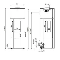Kaminofen Wodtke New Look F9 | 6 KW Raumluftunabhängig -Top Fram Geschaft Kaminofen Wodtke New Look F9 tech 1600x1600