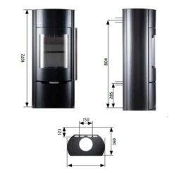 Kaminofen Novaline Isea S 4,5 KW -Top Fram Geschaft Kaminofen Novaline ISEA ST techn 1600x1600