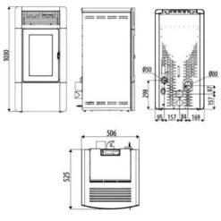 Pelletofen RED Malva Multiair 10 S2 10 KW -Top Fram Geschaft Malva tehnical 1600x1600