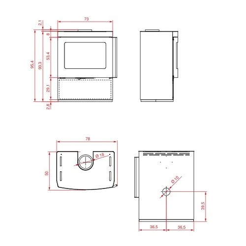 Kaminofen PALAZZETTI Nicole Mit Offener Holzablage 9,1 KW 5 Kaminofen PALAZZETTI Nicole Mit Offener Holzablage 9,1 KW – Bild 3