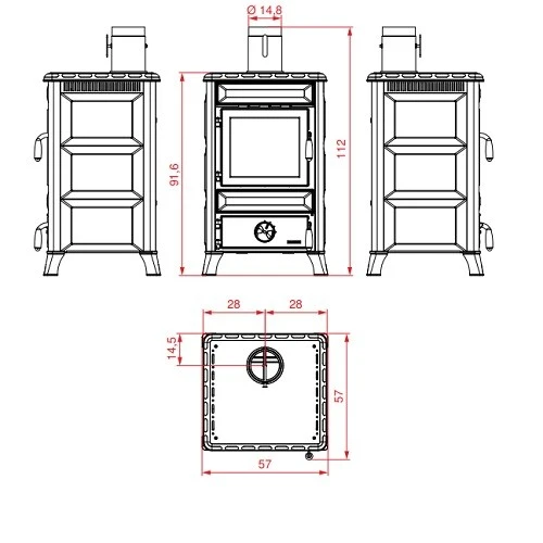 Kaminofen PALAZZETTI Oscar 8 KW 5 Kaminofen PALAZZETTI Oscar 8 KW – Bild 3
