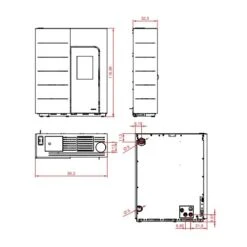 Pelletofen PALAZZETTI Ecofire Ginger Idro 14 KW Wasserführend -Top Fram Geschaft Palazzetti Pelletofen Ginger Idro Caffelatte Technisches 1600x1600