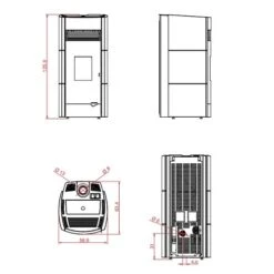 Pelletofen PALAZZETTI Ecofire Linda US Pro2 12 KW -Top Fram Geschaft Palazzetti Pelletofen Linda US Technisches 1600x1600
