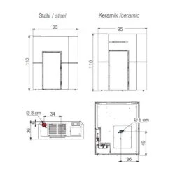 Pelletofen Edilkamin Blade H 15 | 15,3 KW Wasserführend 7 Pelletofen Edilkamin Blade H 15 | 15,3 KW Wasserführend -Top Fram Geschaft Pelletofen Edilkamin Blade H 15 zeichnung 1600x1600