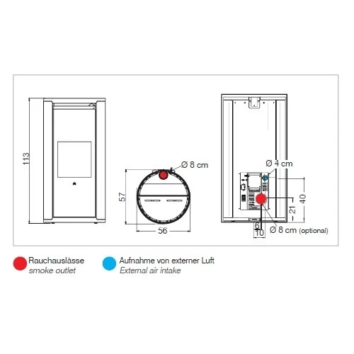 Pelletofen Edilkamin Evia2 Up 7,9 KW 5 Pelletofen Edilkamin Evia2 Up 7,9 KW – Bild 3
