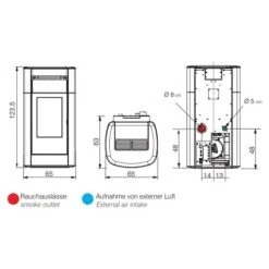 Pelletofen Edilkamin Kira2 H 18 Up 19,2 KW Wasserführend -Top Fram Geschaft Pelletofen Edilkamin Kira2 H 18 Up tech 1600x1600