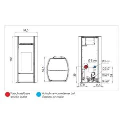 Pelletofen Edilkamin Myrna H 15 | 15,3 KW Wasserführend -Top Fram Geschaft Pelletofen Edilkamin Myrna H 15 tech 1600x1600