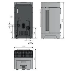 Pelletofen Justus Canis 6,4 KW -Top Fram Geschaft Pelletofen Justus Canis Tehnical 1600x1600