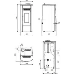 Pelletofen La Nordica Extraflame Klaudia 8 KW -Top Fram Geschaft Pelletofen La Nordica Extraflame Klaudia tech 1600x1600