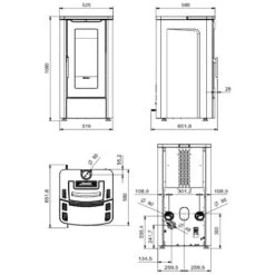 Pelletofen La Nordica Extraflame Teorema Plus 12 KW -Top Fram Geschaft Pelletofen La Nordica Extraflame Teorema Plus tech 1600x1600