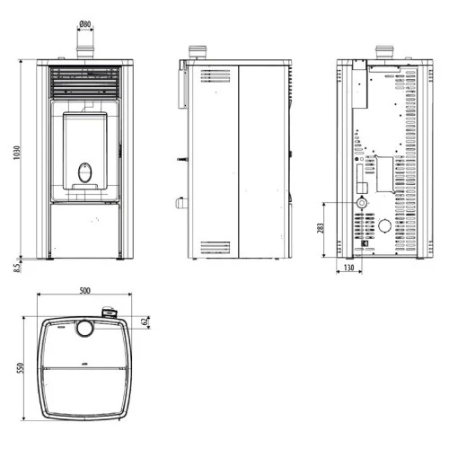 Pelletofen MCZ EGO Air 8 UP! M3 8,1 KW 5 Pelletofen MCZ EGO Air 8 UP! M3 8,1 KW – Bild 3