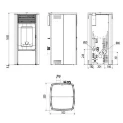 Pelletofen MCZ EGO Air 8 M3 8,1 KW -Top Fram Geschaft Pelletofen MCZ EGO Air Matic 8 M3 Core Tehnical 1600x1600