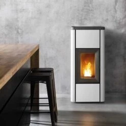 Pelletofen MCZ MIDA Air 8 XUP! S1 8,3 KW -Top Fram Geschaft Pelletofen MCZ Mida Air 8 S1 Stahl Weiss amb 1600x1600