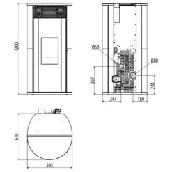 Pelletofen MCZ PAD Hydromatic 24 M2+ 24,2 KW Wasserführend 7 Pelletofen MCZ PAD Hydromatic 24 M2+ 24,2 KW Wasserführend -Top Fram Geschaft Pelletofen MCZ PAD Plain Hydromatic 18 24 M2 zeichnung 1600x1600